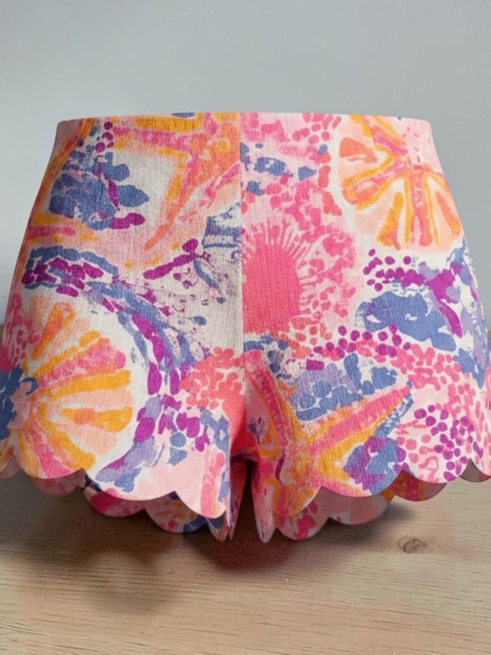 Lilly Pulitzer Multi-Color Scallop Hem High-Waist Shorts
